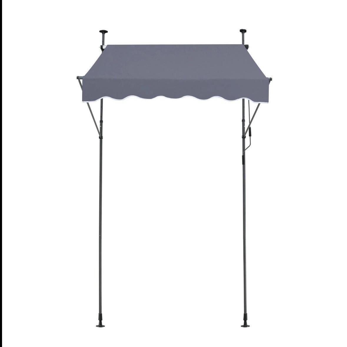 Klemmmarkise Balkon 150×120cm UV80+ Sonnenschutz ohne Bohren
