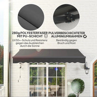 Elektrische Terrassenmarkise 296×250cm Klemmmarkise