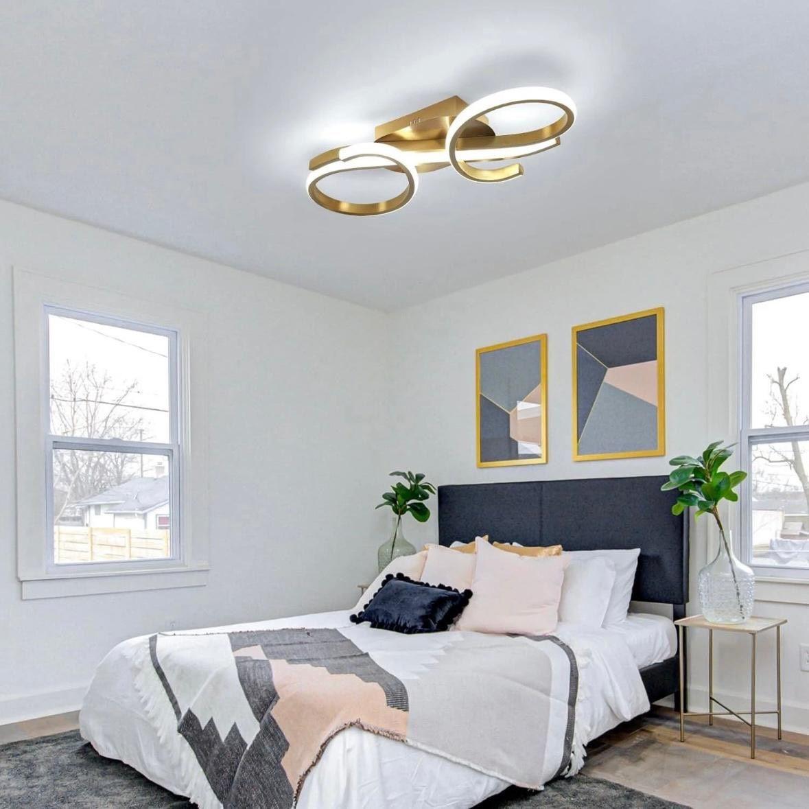 LED Deckenleuchte Gold Bogendesign 36W kaltweiß