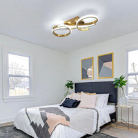 LED Deckenleuchte Gold Bogendesign 36W kaltweiß