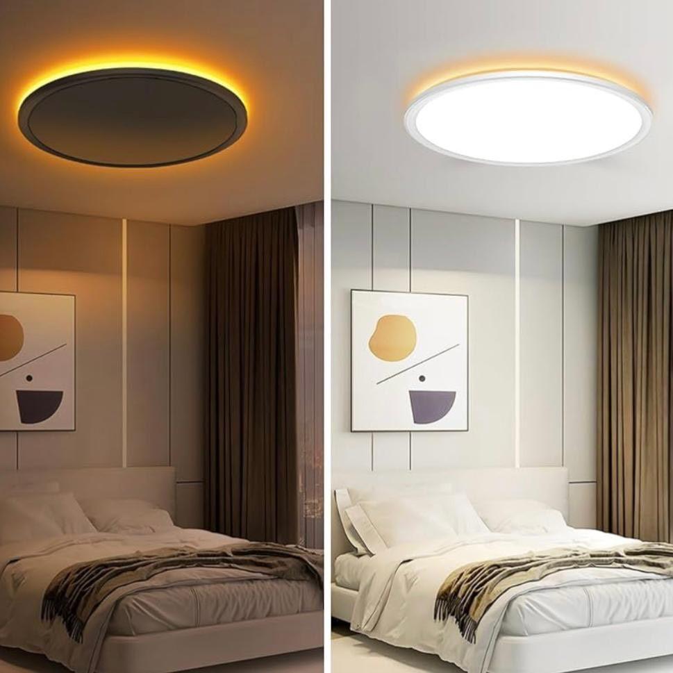 LED-Deckenleuchte mit Fernbedienung, Nachtlicht & Dimmfunktion