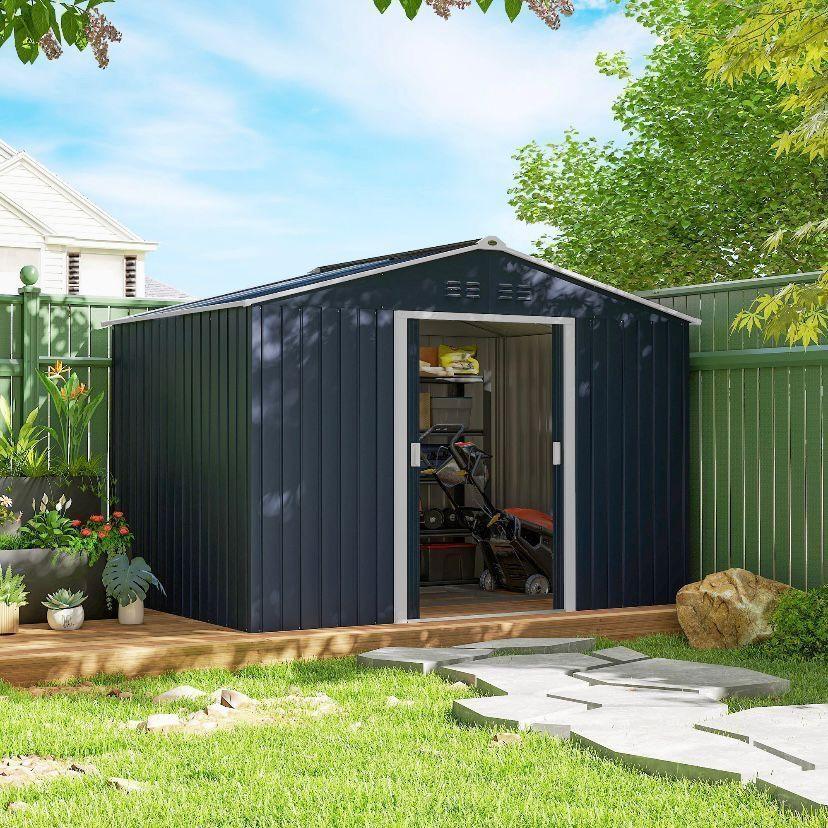 Gerätehaus Metall 4,9 m² Gartenhaus Stahl Geräte Schuppen