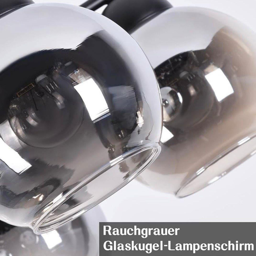 Deckenleuchte Rauchglas 5-flammig E27