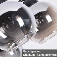 Deckenleuchte Rauchglas 5-flammig E27