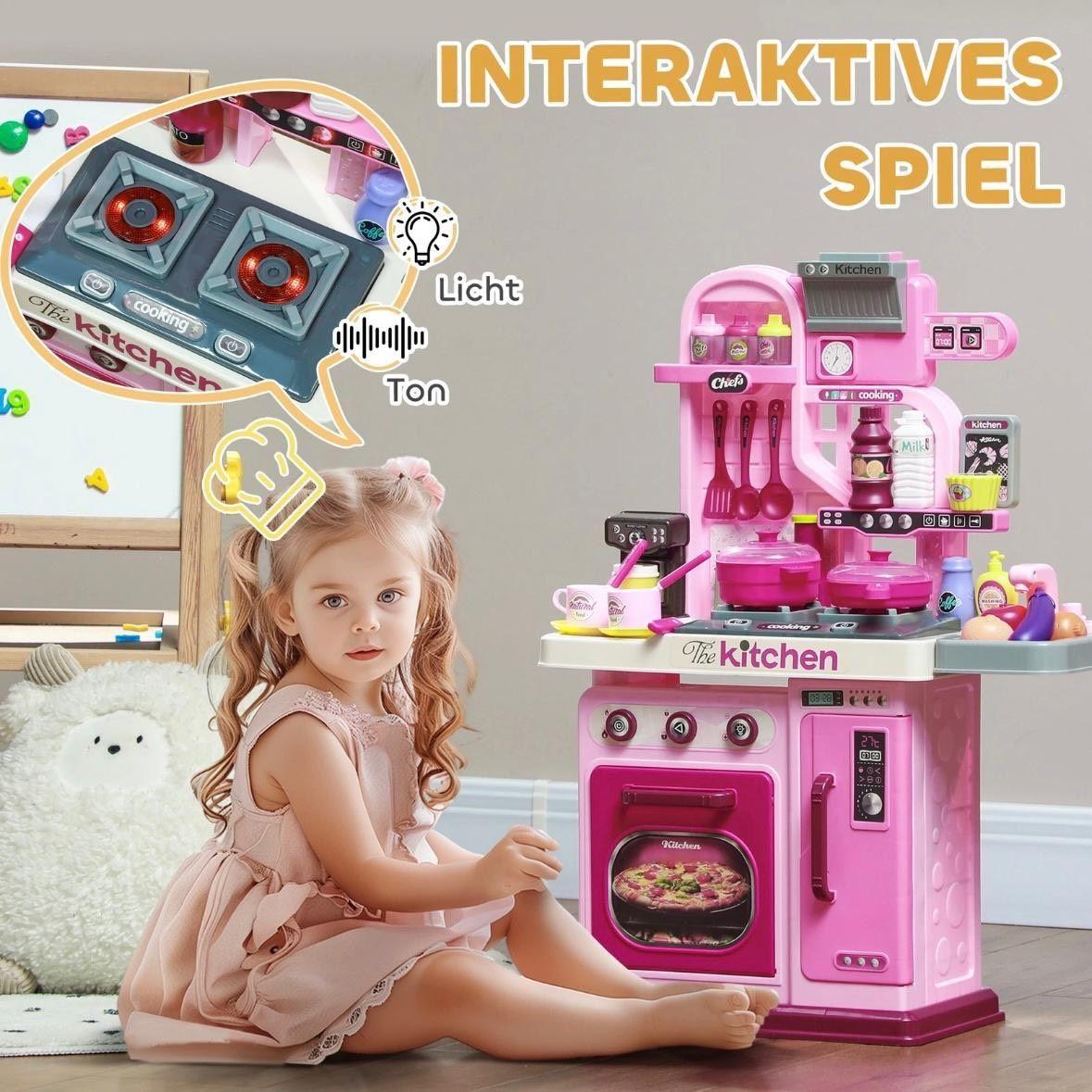 33tlg Kinderküche Spielset Rosa Spielküche