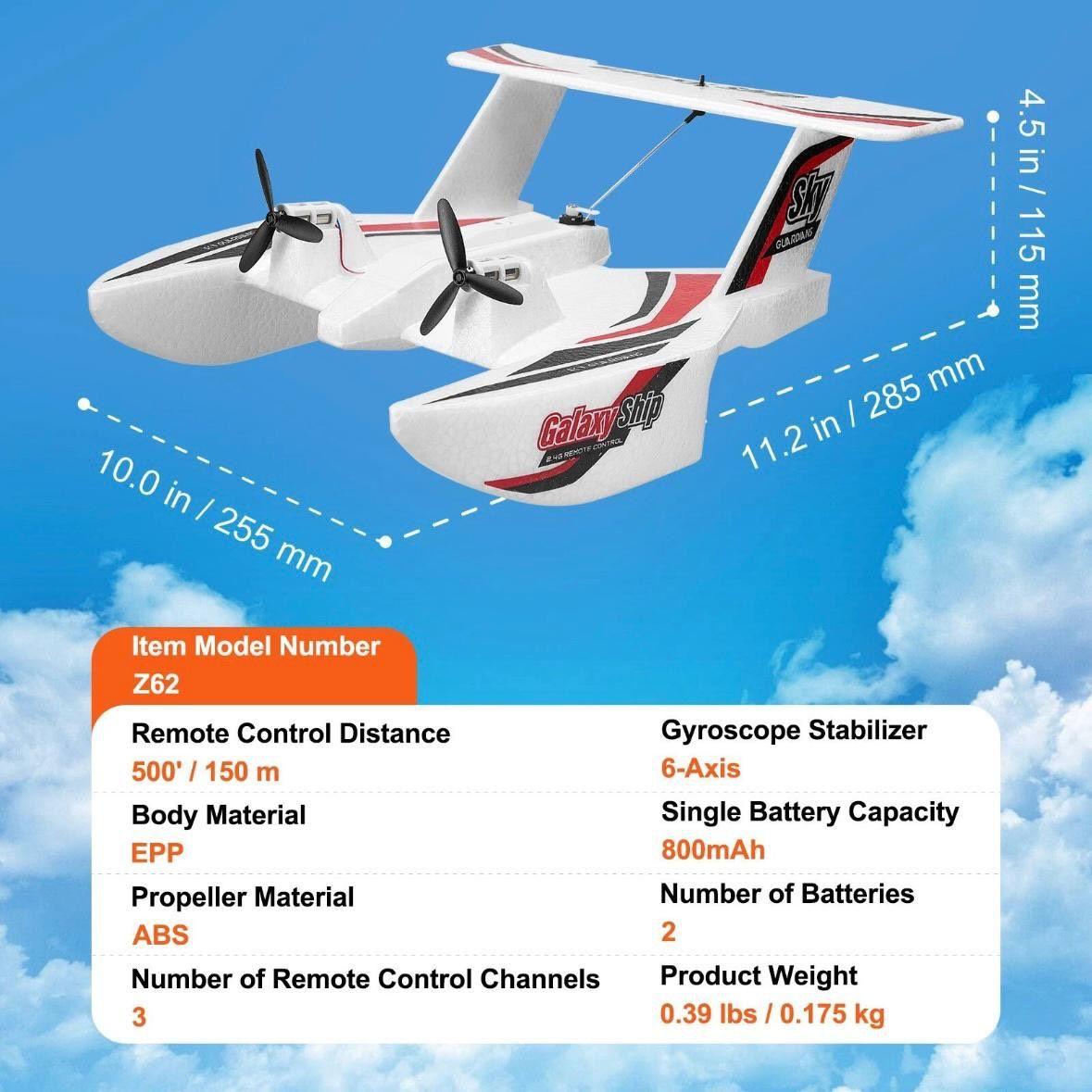 RC Amphibienflugzeug Ferngesteuertes Flugzeug mit Wasserstart