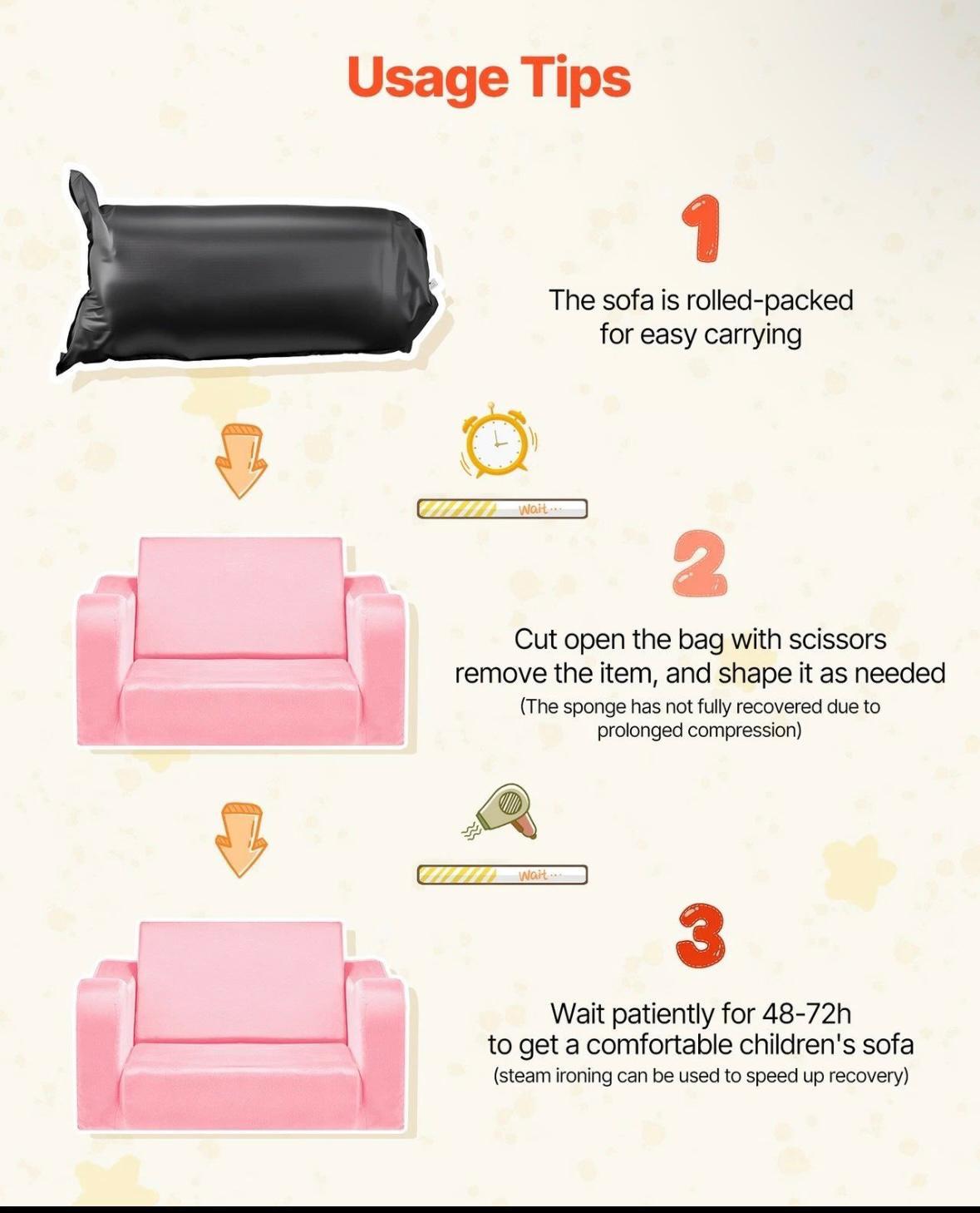 Multifunktionales 2-in-1 Kindersofa – Mini-Couch & Schlafbett
