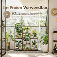 Pflanzenständer Holz Leiter Blumenregal Pflanzenhalter Indoor Outdoor