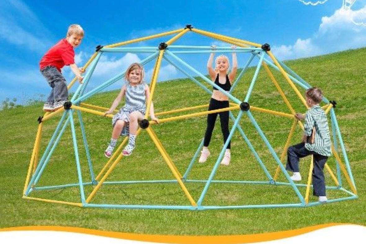 Geometrische Kletterkuppel Ø3m Klettergerüst für Kinder