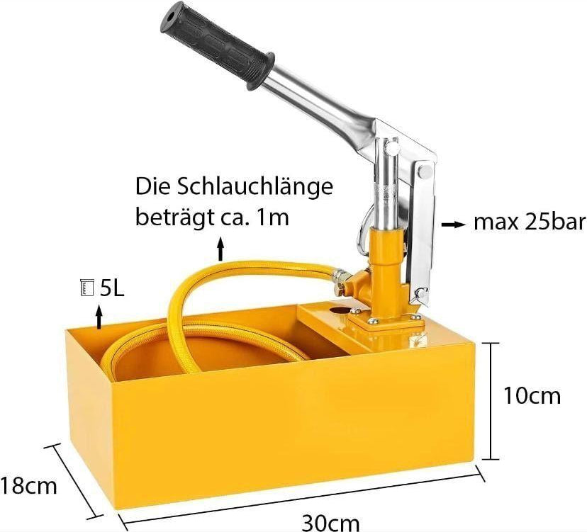 Druckprüfpumpe 25Kg manuell tragbar