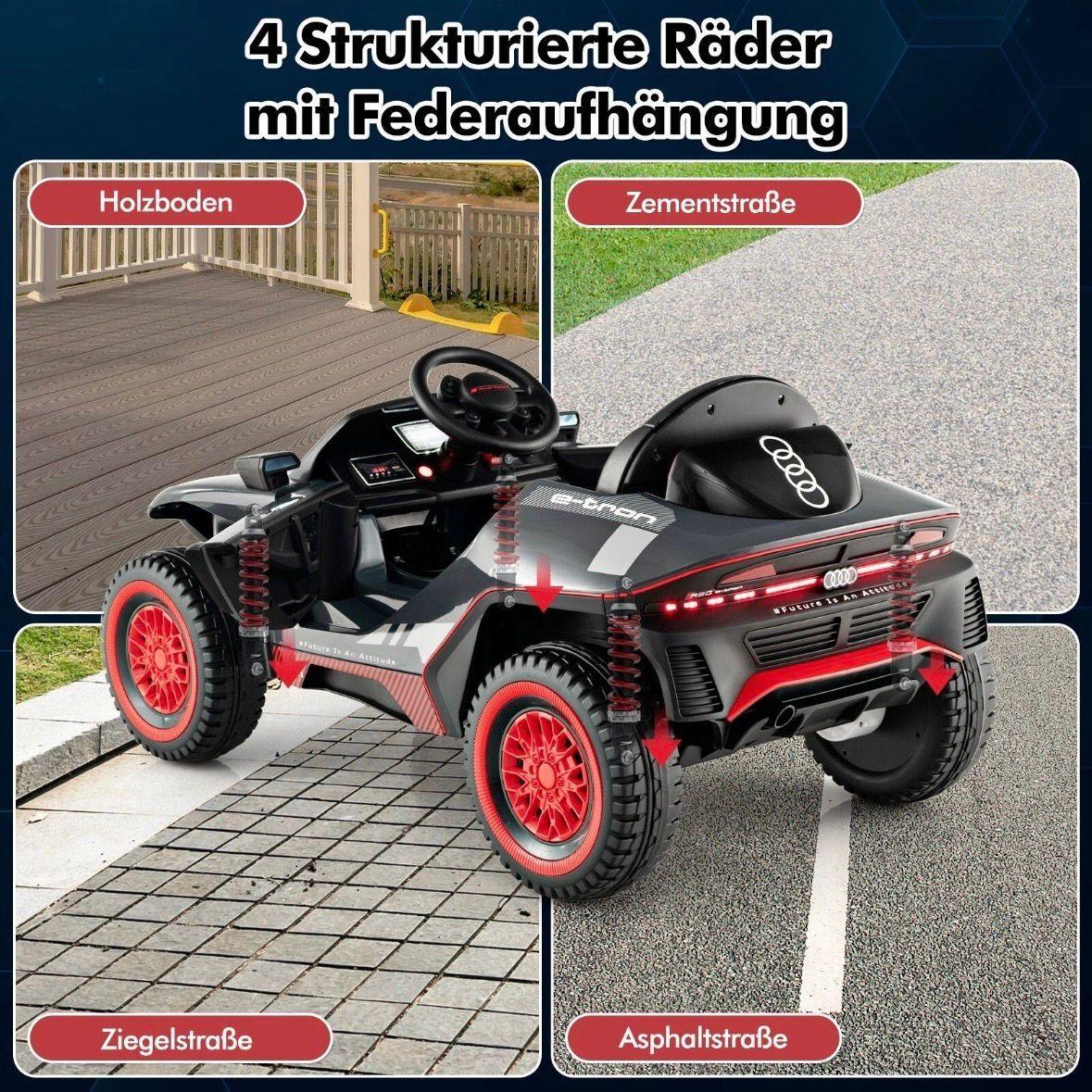 Elektrisches Kinderauto 12V mit Fernbedienung, Licht & Musik – Kinderfahrzeug mit Federung