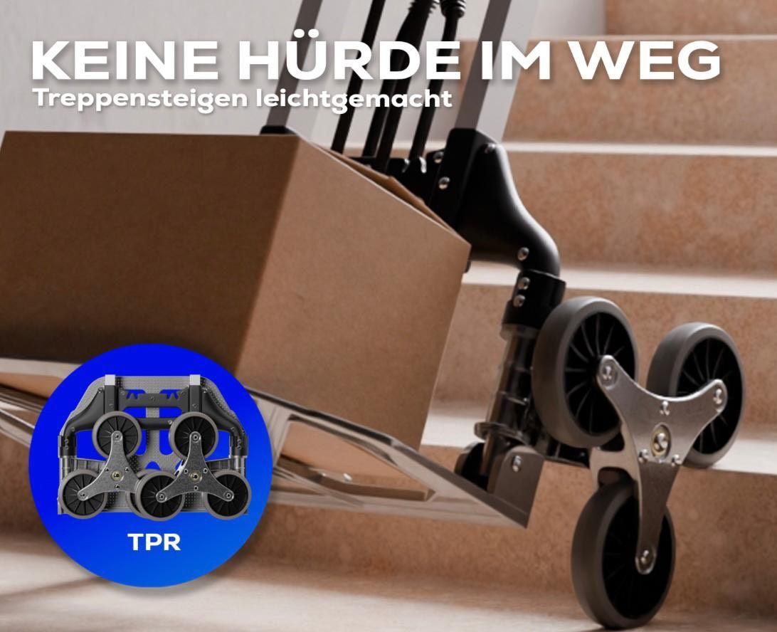 Sackkarre aus Aluminium mit Treppenrädern leicht & belastbar