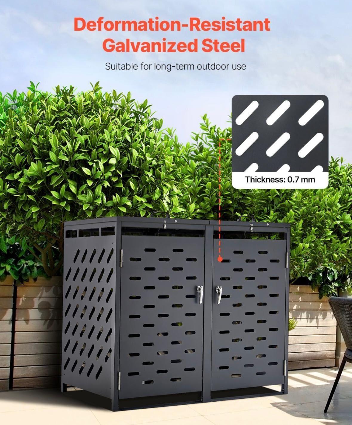 Mülltonnenbox 2x240L Mülltonnen Müllbox Tonnen