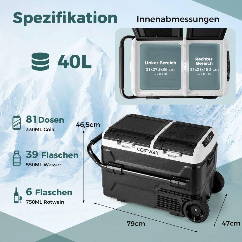 40L Kompressor-Kühlbox Dual-Zone -20 °C bis 20 °C