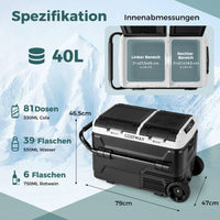 40L Kompressor-Kühlbox Dual-Zone -20 °C bis 20 °C