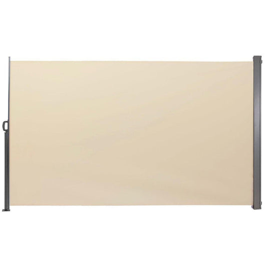 Seitenmarkise 3m Beige Sicht-, Wind- & Sonnenschutz mit Automatik