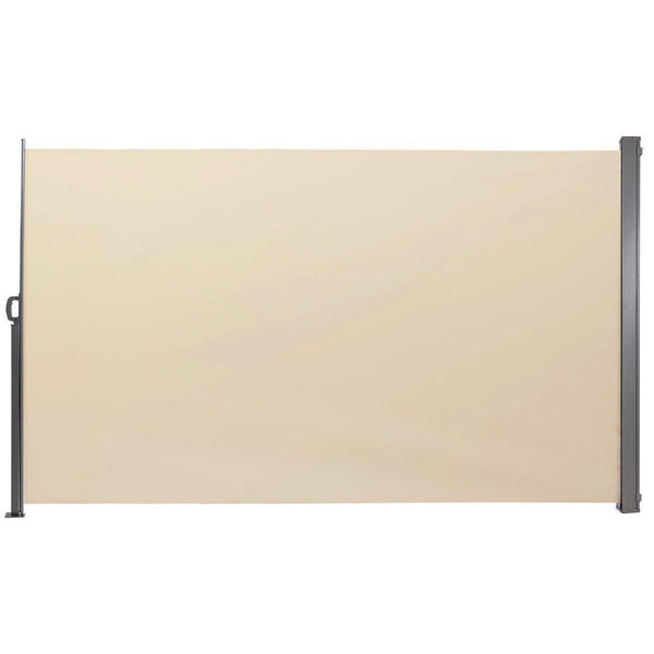 Seitenmarkise 3m Beige Sicht-, Wind- & Sonnenschutz mit Automatik