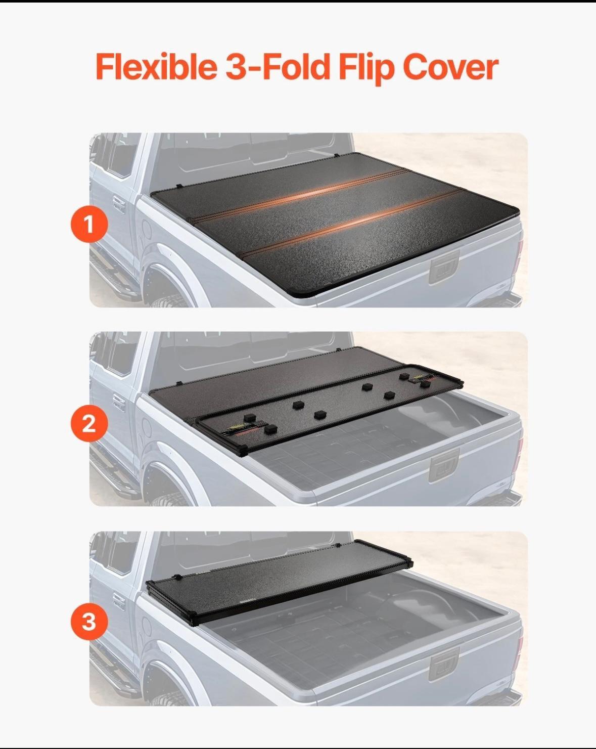 Pickup Ladeflächenabdeckung faltbar Toyota Tacoma 2016–2023