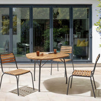 Gartentisch Akazienholz Rund Holztisch Terrasse