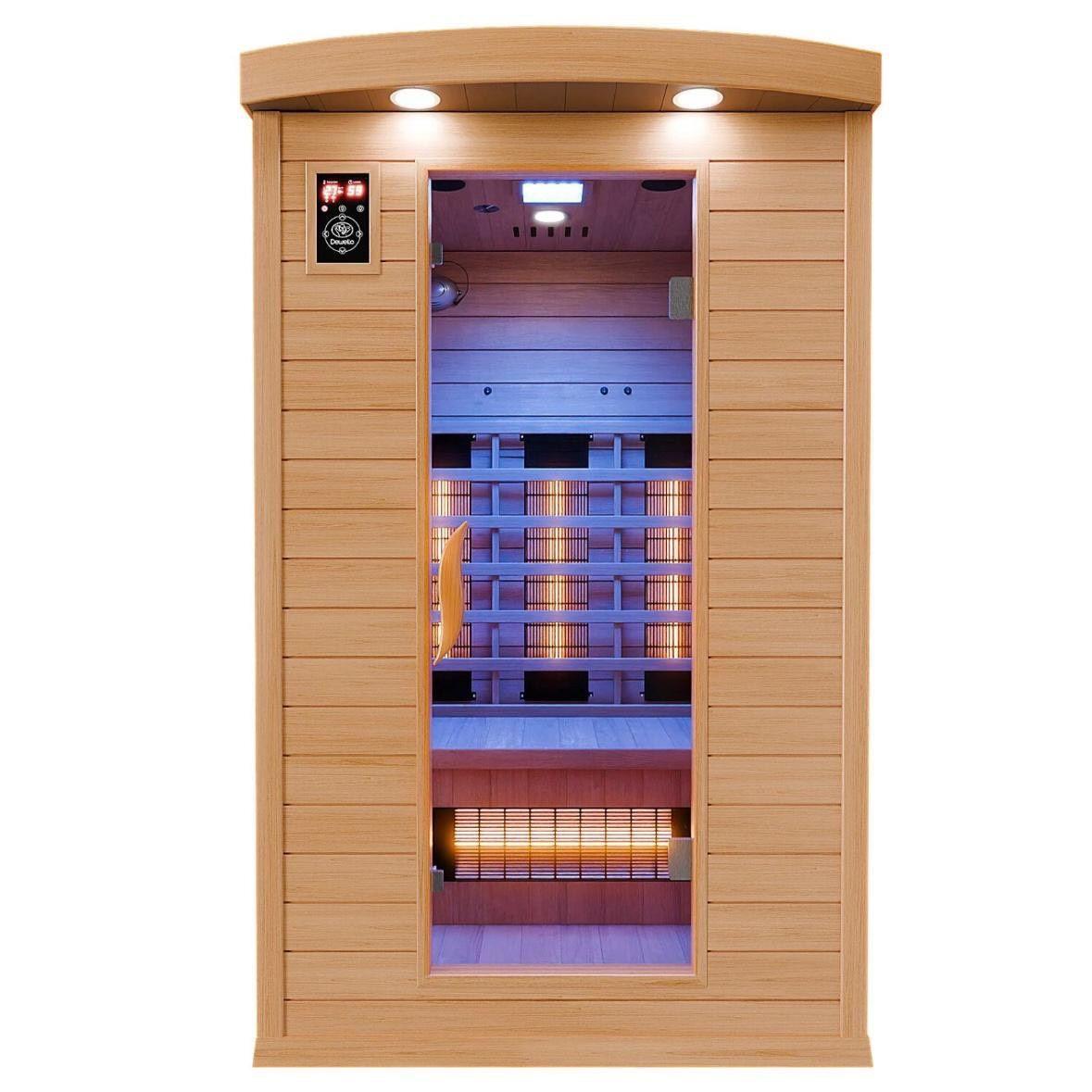 Infrarotkabine 1–2 Personen mit Vollspektrumstrahlern & LED-Therapie