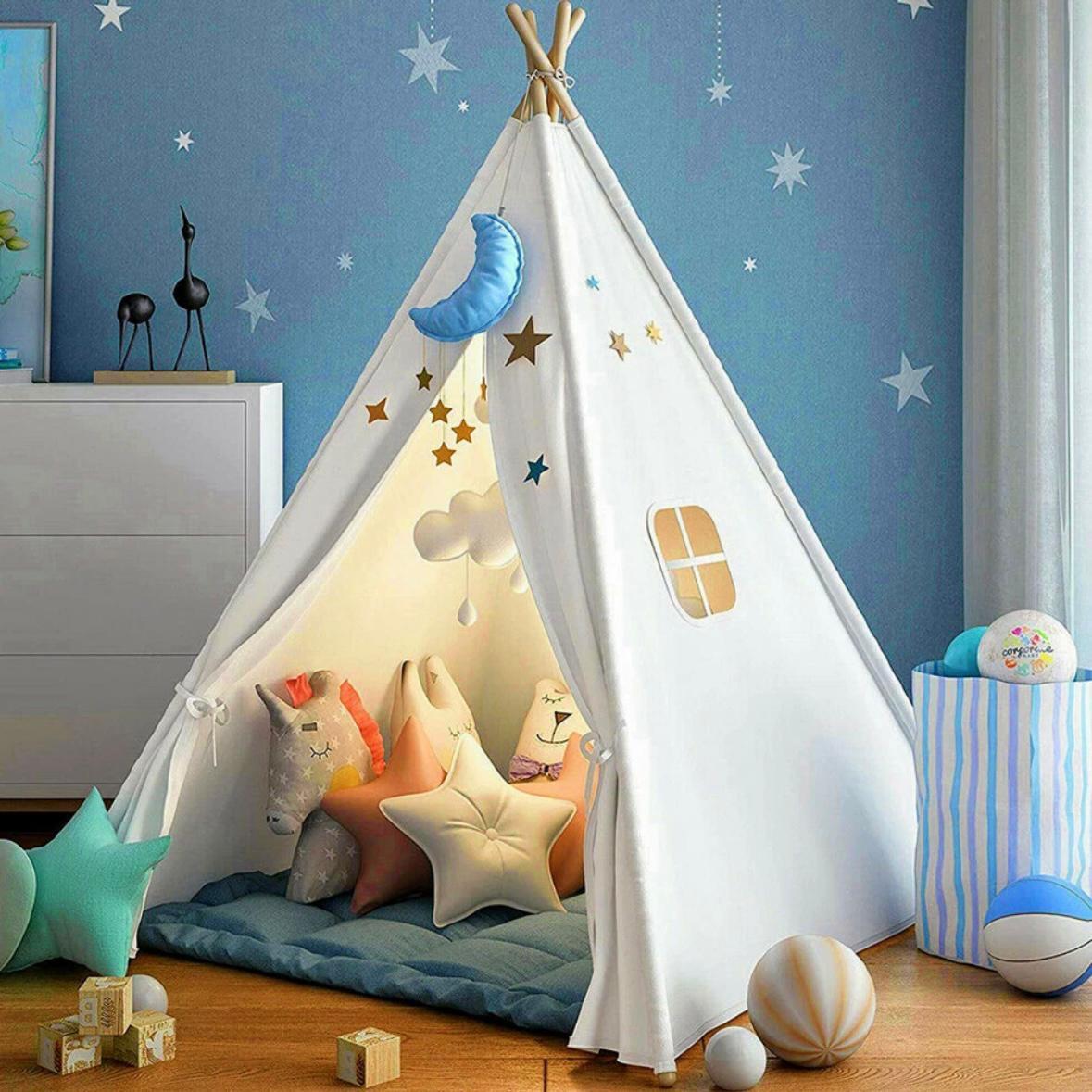 Kinder Tipi Zelt aus Baumwolle – Indoor & Outdoor Spielzelt