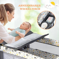 5in1 Babybett mit Wickeltisch & Beistellfunktion