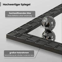 Wandspiegel Schwarz Holzrahmen Rechteck Spiegel 80x60 Modern