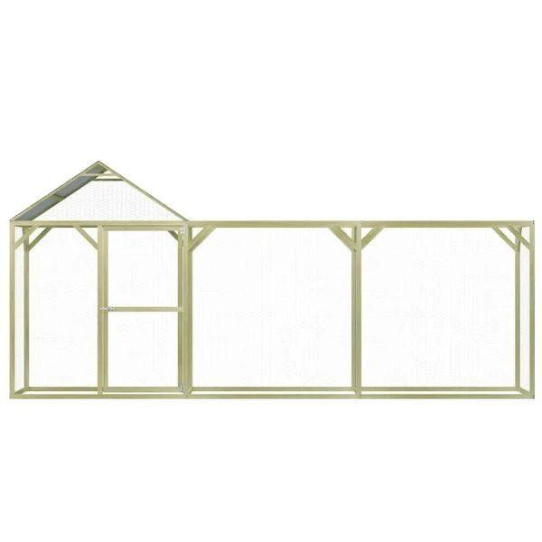 Hühnerstall Hühnergehege 4,5x1,5m Hühner