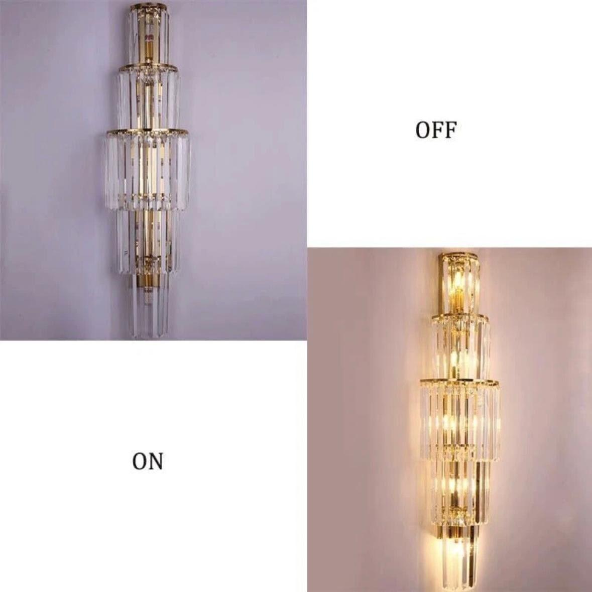 Kristall-Wandleuchte LED dimmbar luxuriöses Design