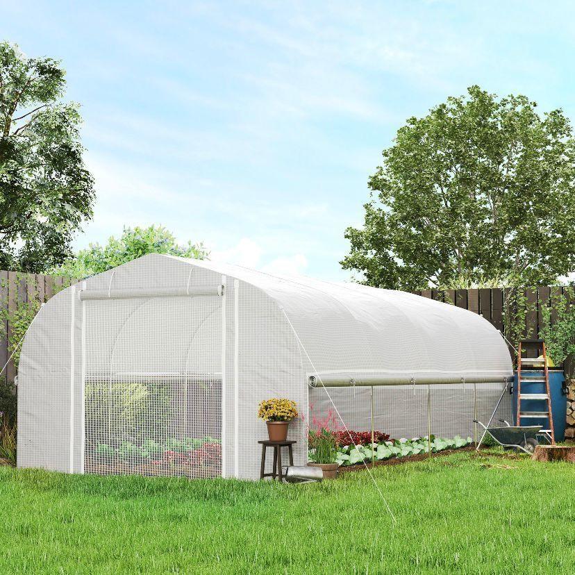Foliengewächshaus 6×3×2 m Garten Gewächshaus