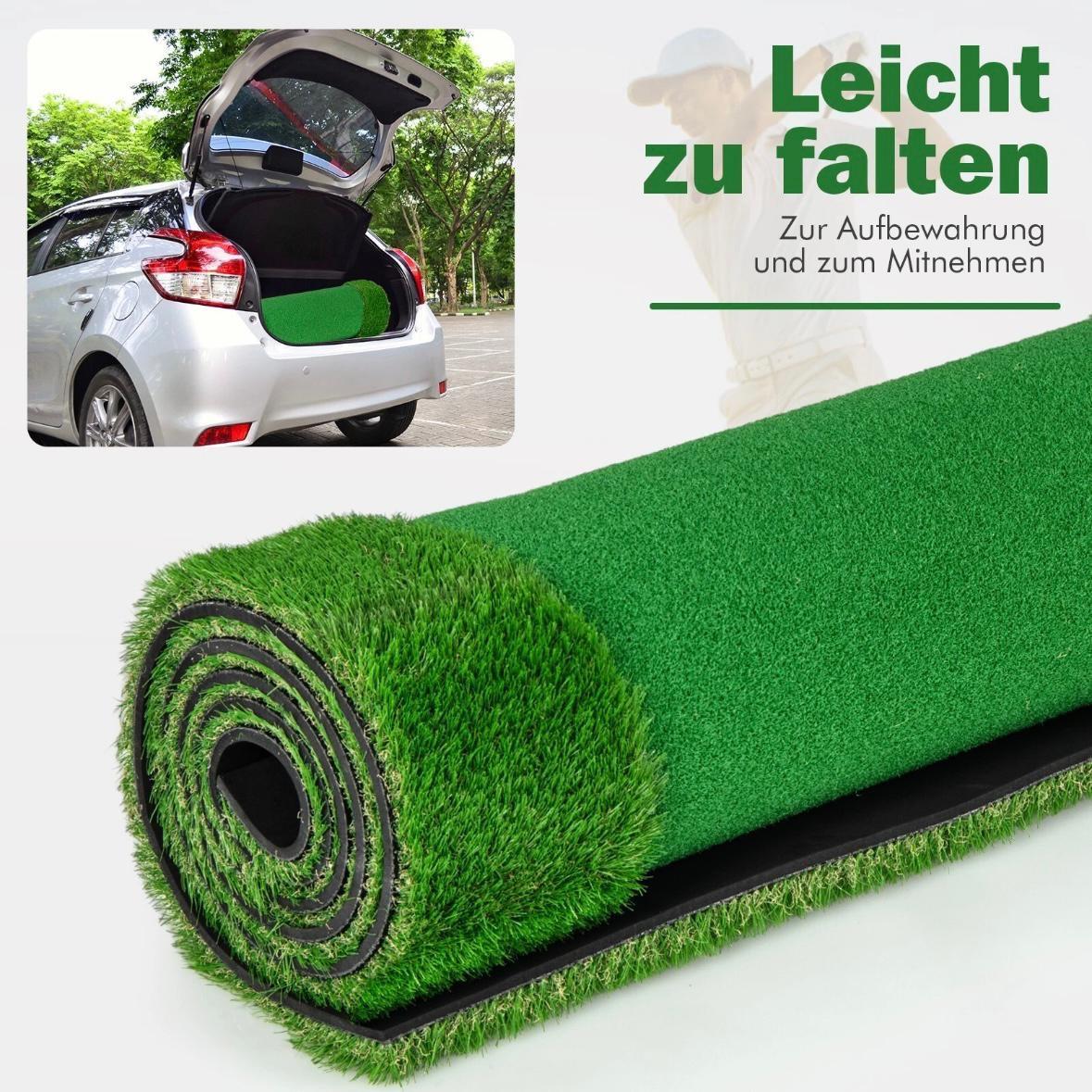 Golf Puttingmatte 300×100cm Trainingsmatte mit 3 Löchern