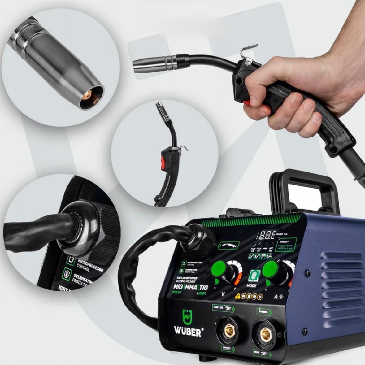 3in1 Inverter Schweißgerät MIG FLUX MMA TIG 200A