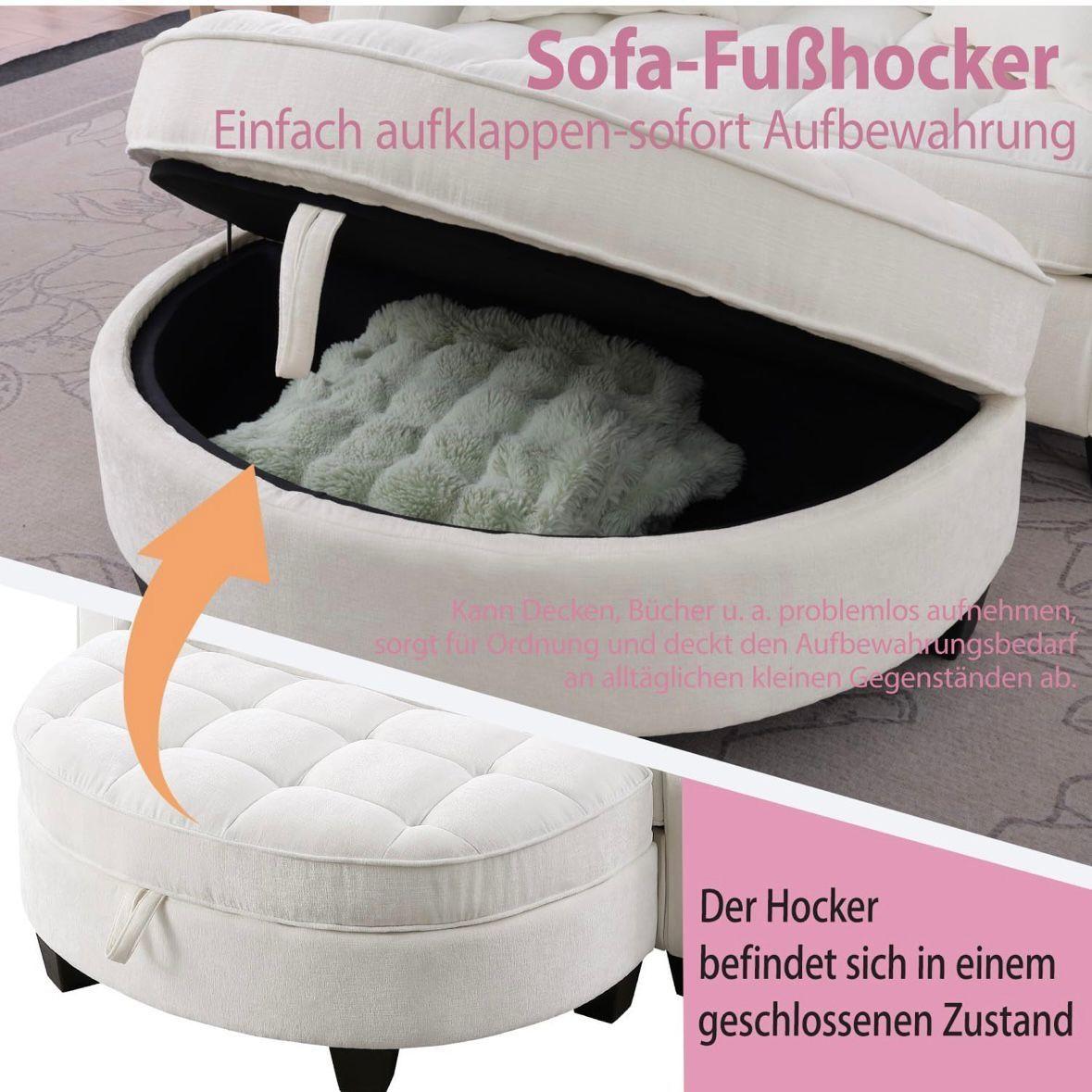 Modulares Schlafsofa 2in1 mit Schlaffunktion Beige