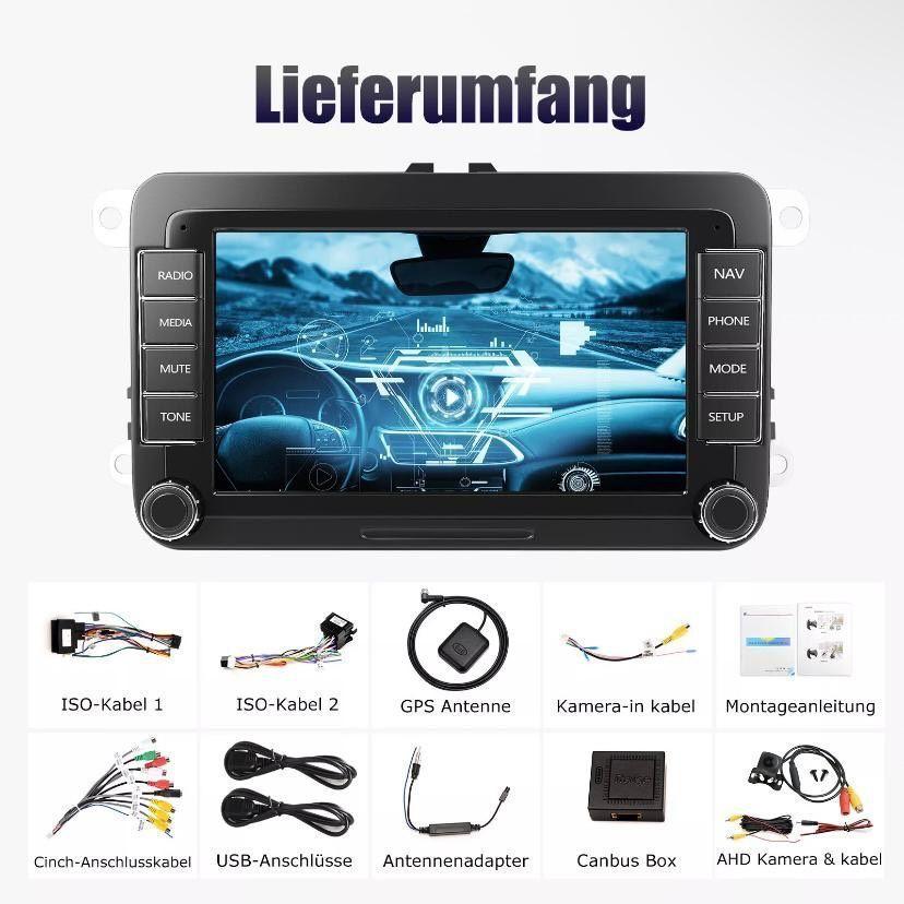 Android 14 Autoradio mit CarPlay Navi für VW Golf 5 6 Touran Caddy Jetta