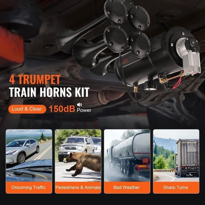 12V Train Horn Komplettset 3L Lufttank Kompressor Lufthorn Auto LKW
