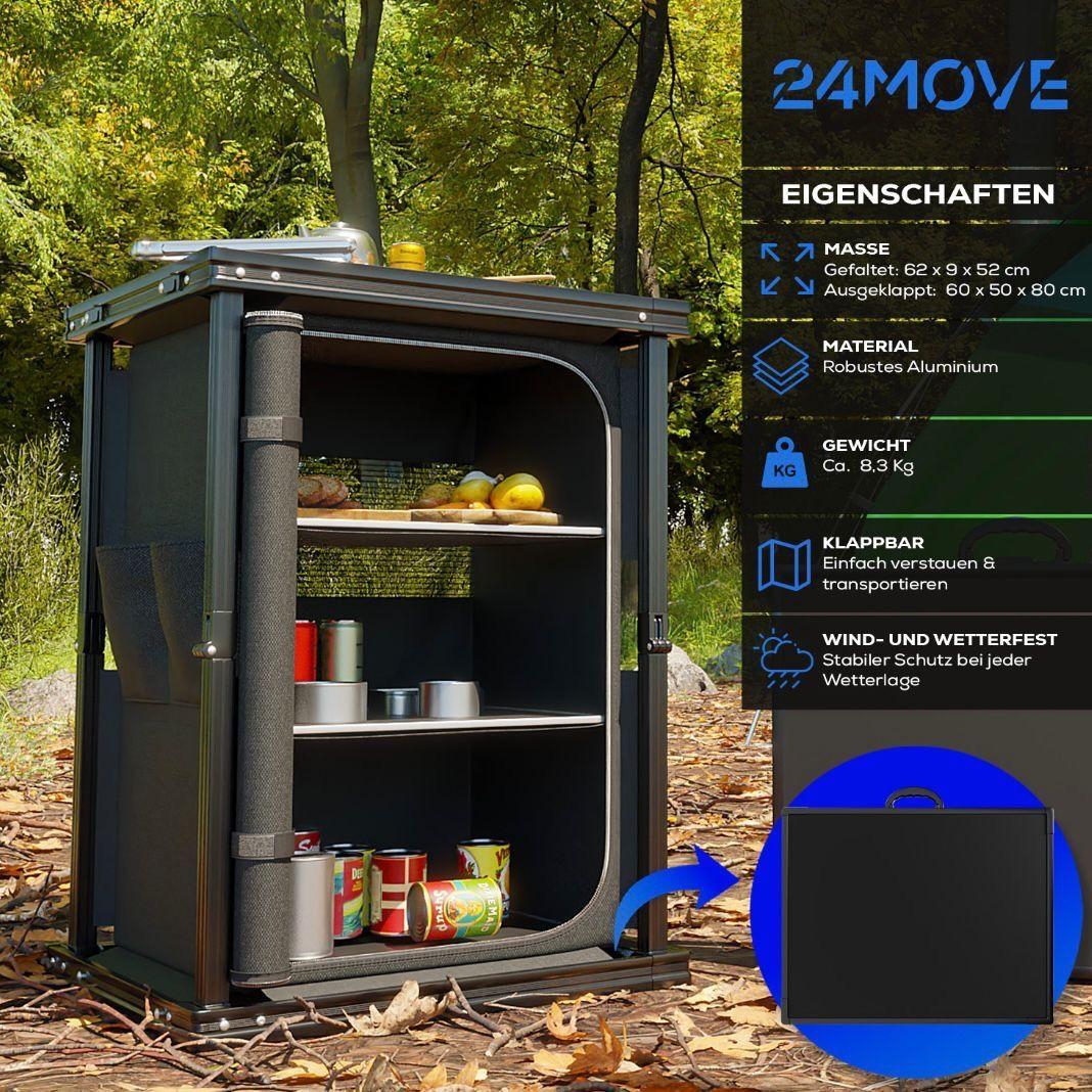 Faltbare Campingküche mit Arbeitsplatte & Stauraum