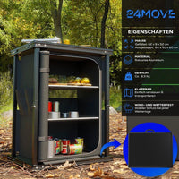 Faltbare Campingküche mit Arbeitsplatte & Stauraum
