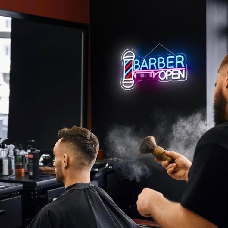 LED Neon Schild Barber OPEN