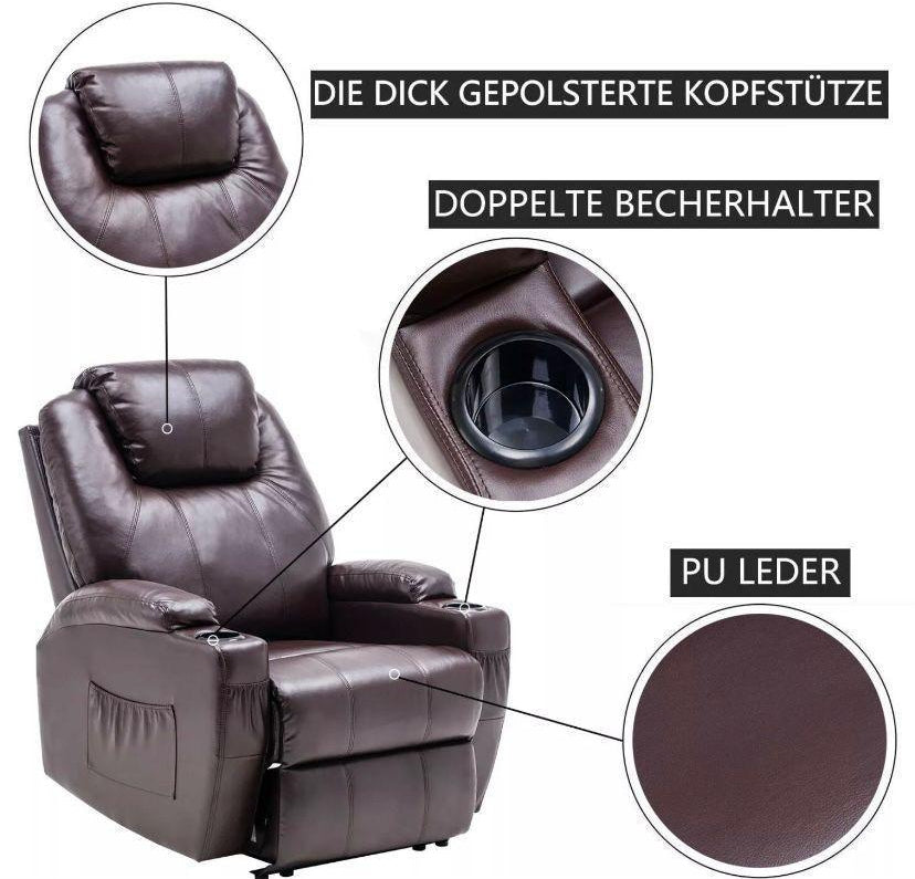 Elektrischer Massagesessel Relaxsessel & Heizung