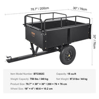 Kippanhänger für ATV & UTV 340kg kippbar