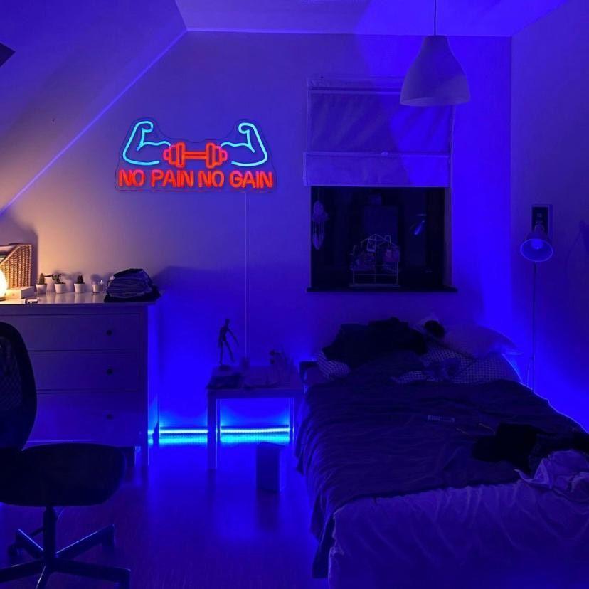 LED Neon Schild No Pain Gain