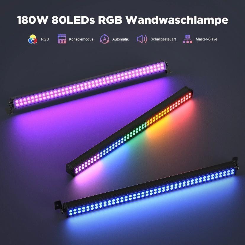 2er Set LED 180W RGB  DMX Bühnenbeleuchtung 80 LEDs