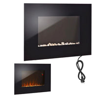 Elektro Wandkamin mit Glasfront LED Feuerillusion 1800W