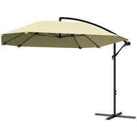 Ampelschirm Sonnenschirm 3m Kurbel 360° Beige