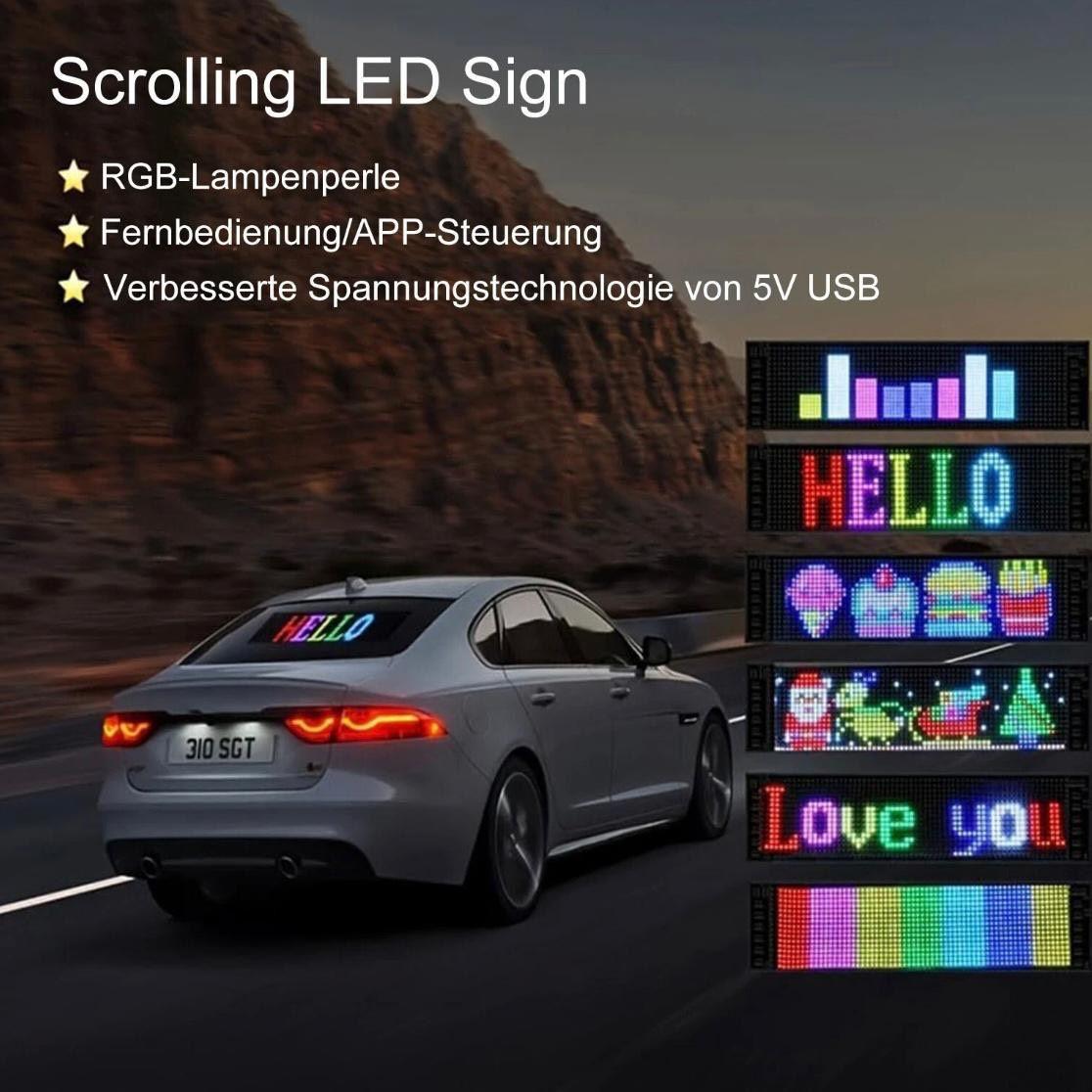 Flexibles LED-Matrix-Display für Fahrzeuge RGB & programmierbar
