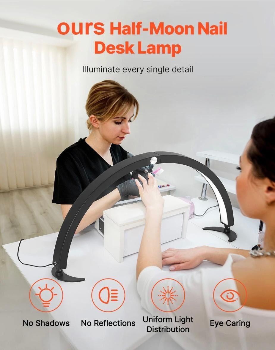 Halbmond LED Schreibtischlampe faltbar – dimmbar & einstellbar