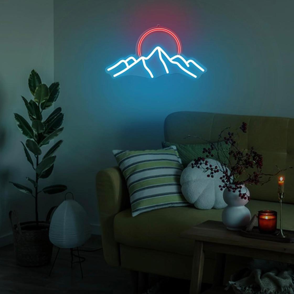LED Neon Schild Mountain Sunrise