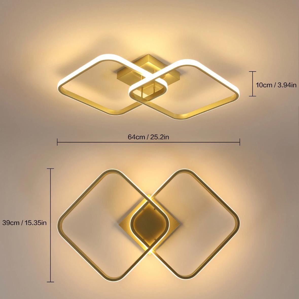 LED Deckenleuchte geometrisch 42W warmweiß