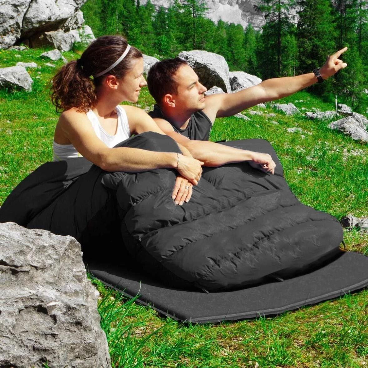 Doppelschlafsack für 2 Personen 2in1 Deckenschlafsack