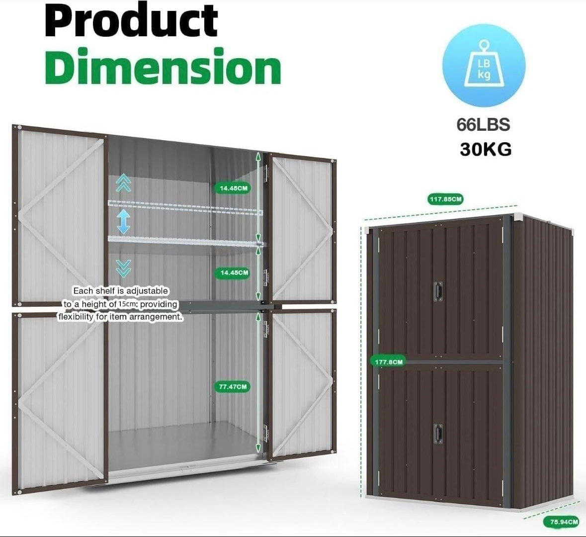 Gartenschrank Geräteschrank Werkzeugschrank Metallschrank